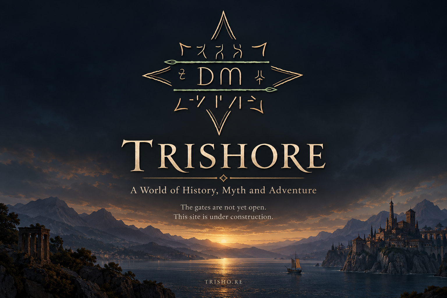Trishore. A World of History, Myth and Adventure. The gates are not yet open. This site is under construction.